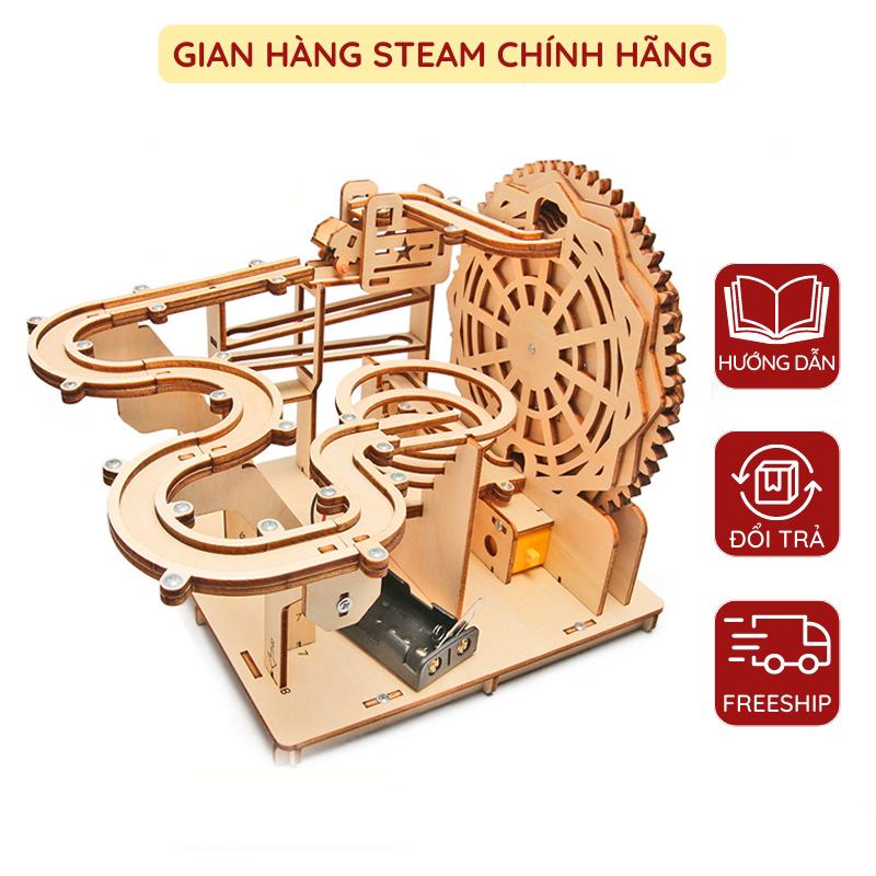  Mô Hình Đường Ray Bóng Lăn Tuần Hoàn Bi Sát Đồ Chơi Khoa Học Stem Thông Minh Phát Triển Trí Tuệ Chất Liệu Gỗ Polywood 