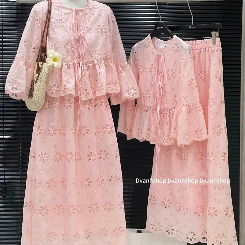 MINA SET - Sét áo + Chân váy dáng dài đi biển cho mùa hè Nữ Women Nhung 4