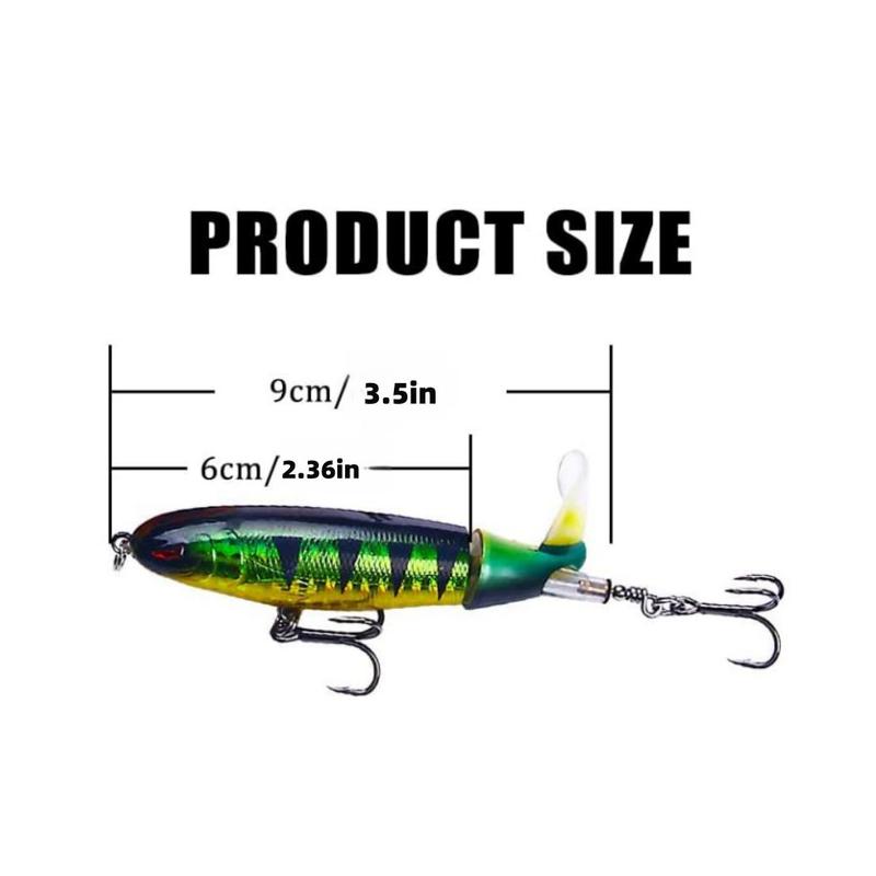 Product Introduction of Fishing Lure, Artificial Fishing Bait with Hook & Propeller Tail,  Whopper Plopper Fishing Accessories for Freshwater & Saltwater Fishing, Whopper Plopper 8