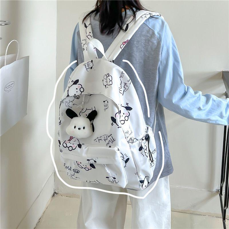 Ba Lô Pochacco, Phong Cách Nhật Bản, Nữ Và Học Sinh Trung Học Cơ Sở, Đơn Giản Và Nhẹ, Giá Trị Cao, Thích Hợp Cho Học Sinh Tiểu Học, Thiết Kế Hoạt Hình Dễ Thương, Xu Hướng Ins, Năm 2024 1