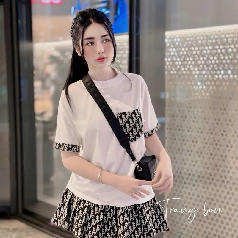 Set áo tăm váy kaki có lót Top Voi Women Nữ Nhung dobotole  lungbeolon đồ  bộ bộ  nỉ  nữ quần đi chơi 0