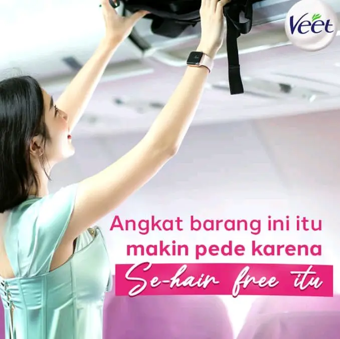 Veet Hair Removal Cream perontok bulu pink 25gr kulit mulus bersih putih bebas bau menyengat Organik Asam Amino Bebas Silikon Tanpa Pengharum 1