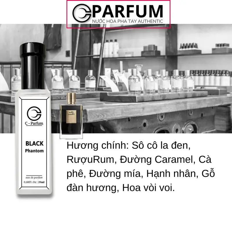 Nước hoa nam C-Parfum KlLlAN BLACK PHANTOM 20ml Quyến rũ sang trọng 1