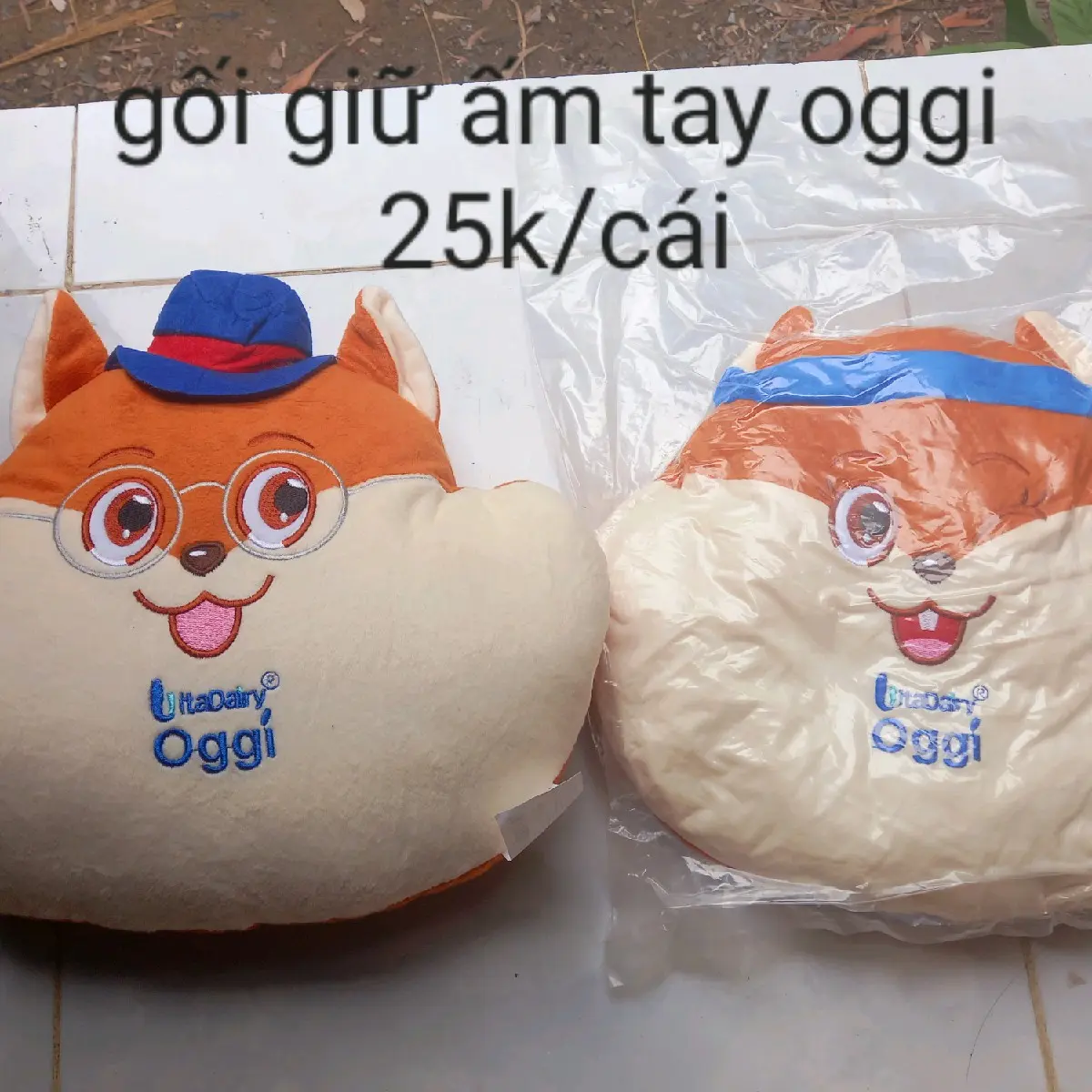 Gối giữ ấm tay đa năng hình mặt Sóc Oggi gối  ấm