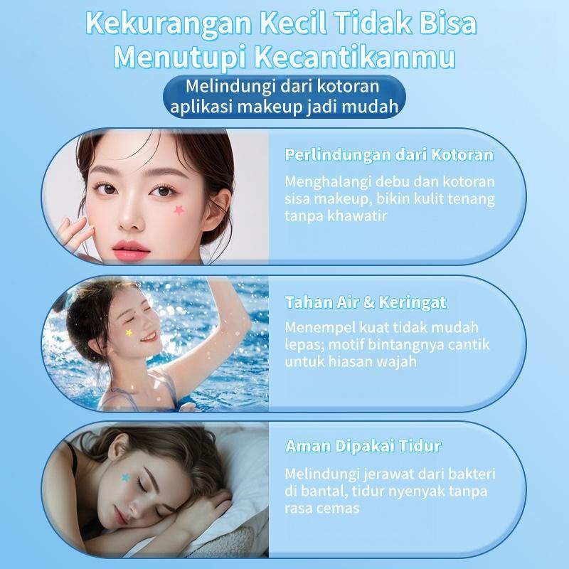 JazzyStone Acne Patch Acne Pimple Patches Cute Flower Star Heart Shaped Beauty Acne sticker jerawat patch lucu Tempelan Jerawat Day / Night Sticker Obat Jerawat Beauty Acne sticker