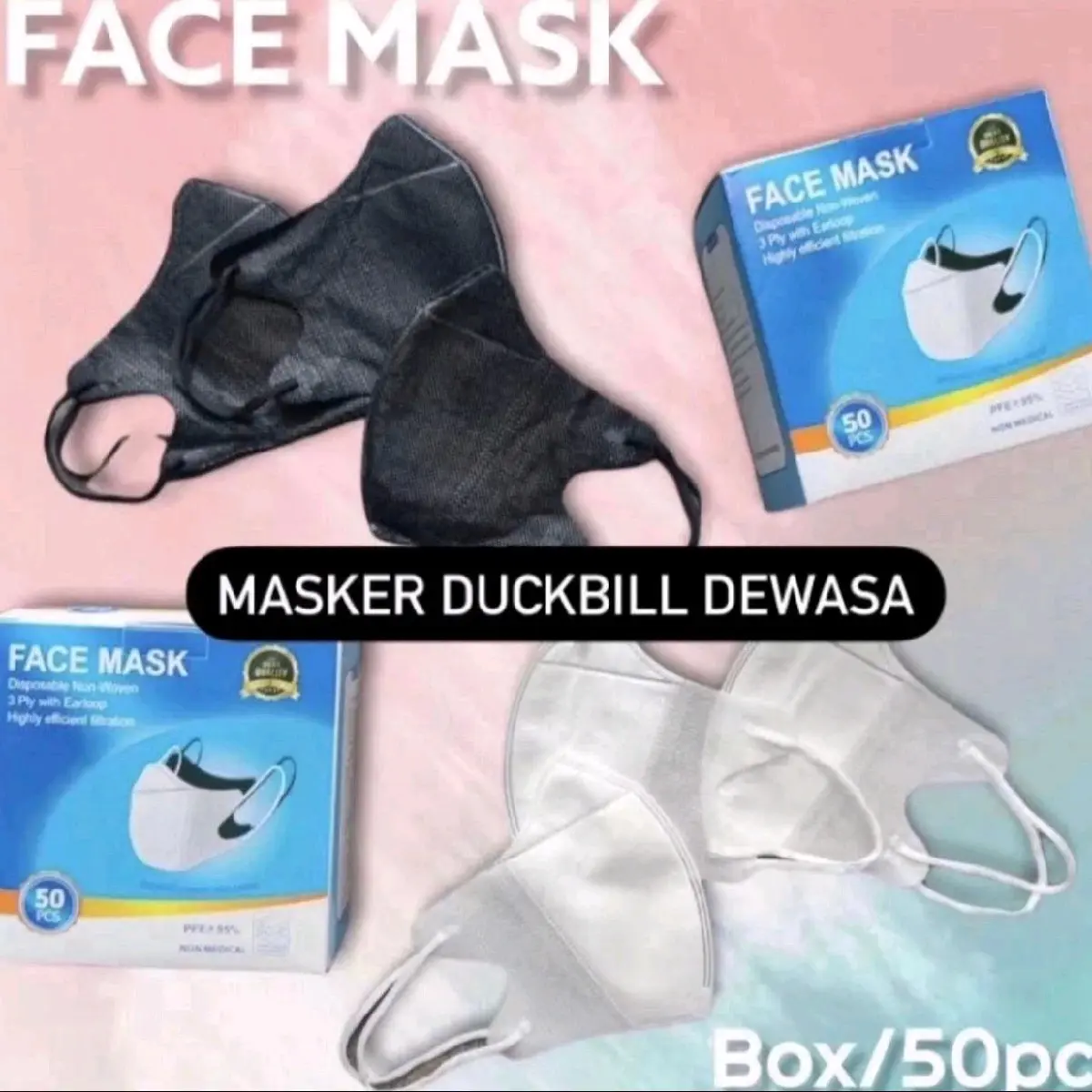 2 Box Masker Duckbil FM 50 pcs