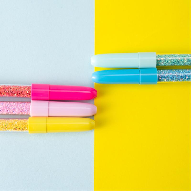 Glitter Glitter Gel Pen, 4 Counts/set Colorful Writing Pen, Writing Stationery for Students, Office Stationery & Supplies 4