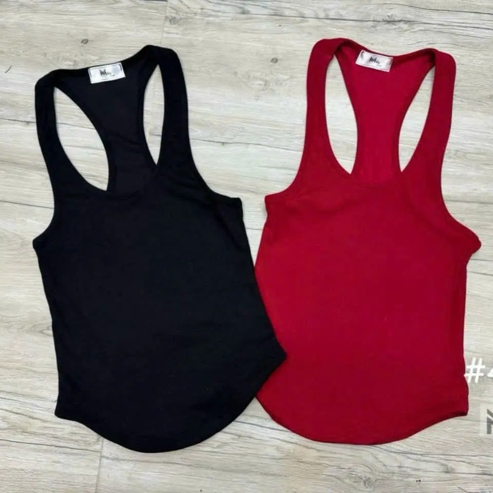 Áo ba lỗ khoét 1 dây lưng tam giác thun bozip mịn đẹp Nữ Women Top