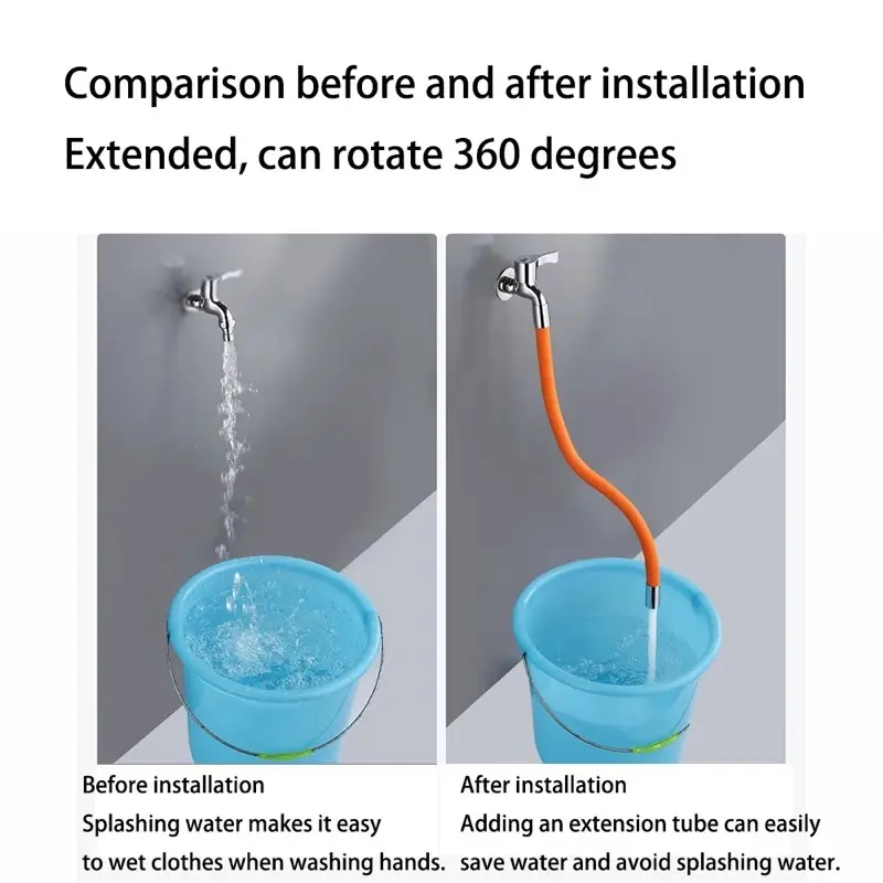 Selang Air Flexibel Ekstensi Sambungan Kran Air Pipa Fleksibel Universal 360 Derajat Alat Semprotan Wastafel Keran Panjang 7