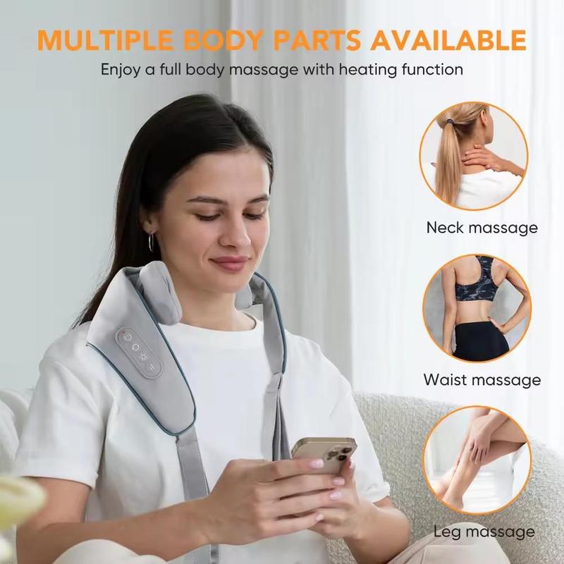 Electric U-shaped Multi-function Neck & Shoulder Massager, Cervical Back Muscle Relaxing Massage Shawl, Personal Care Appliances for Men & Women, Stocking Fillers Gift 6