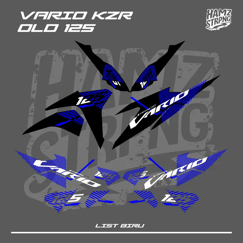 Striping Transparan Vario Old KZR 125 Konsep Malaysia Garis garis 3