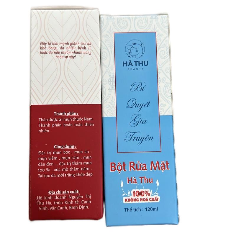 Tái tạo da cao cấp và bột rửa mặt Hà Thu làm đẹp da Skincare