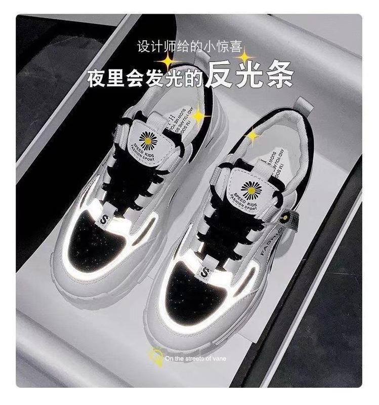 Product Introduction of Kasut Ayah, Berkilau, Untuk Wanita, Fesyen, Diperbuat daripada Kulit, Gaya Platform, Serba guna, Sneakers, Gaya Korea, Ketibaan Baru 2022, Sesuai untuk Pelajar 16