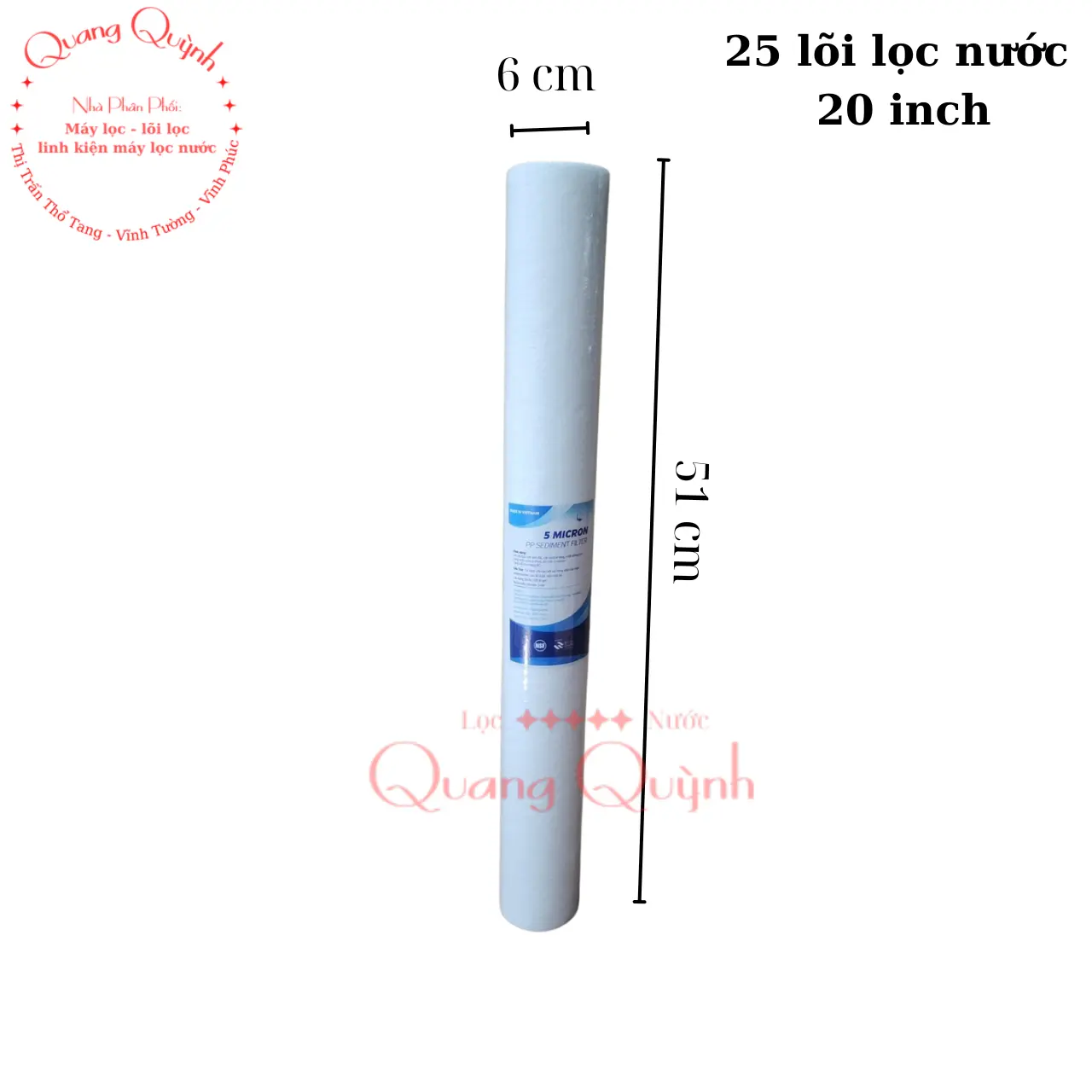 Bộ 25 lõi lọc nước 20 inch