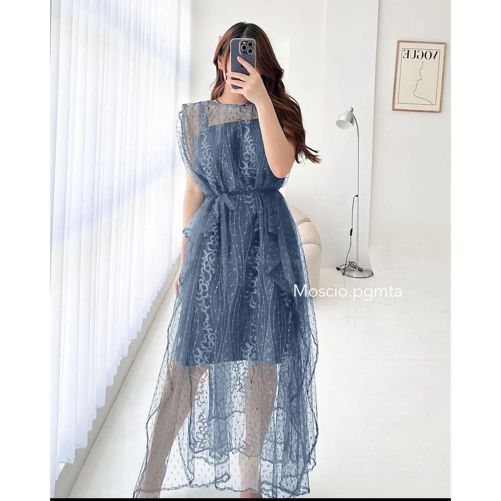 Dress Carine Brukat 2in1 Dress Kondangan Wanita Dress Natal Terbaru Gaun Pesta Wanita Fashion Wanita