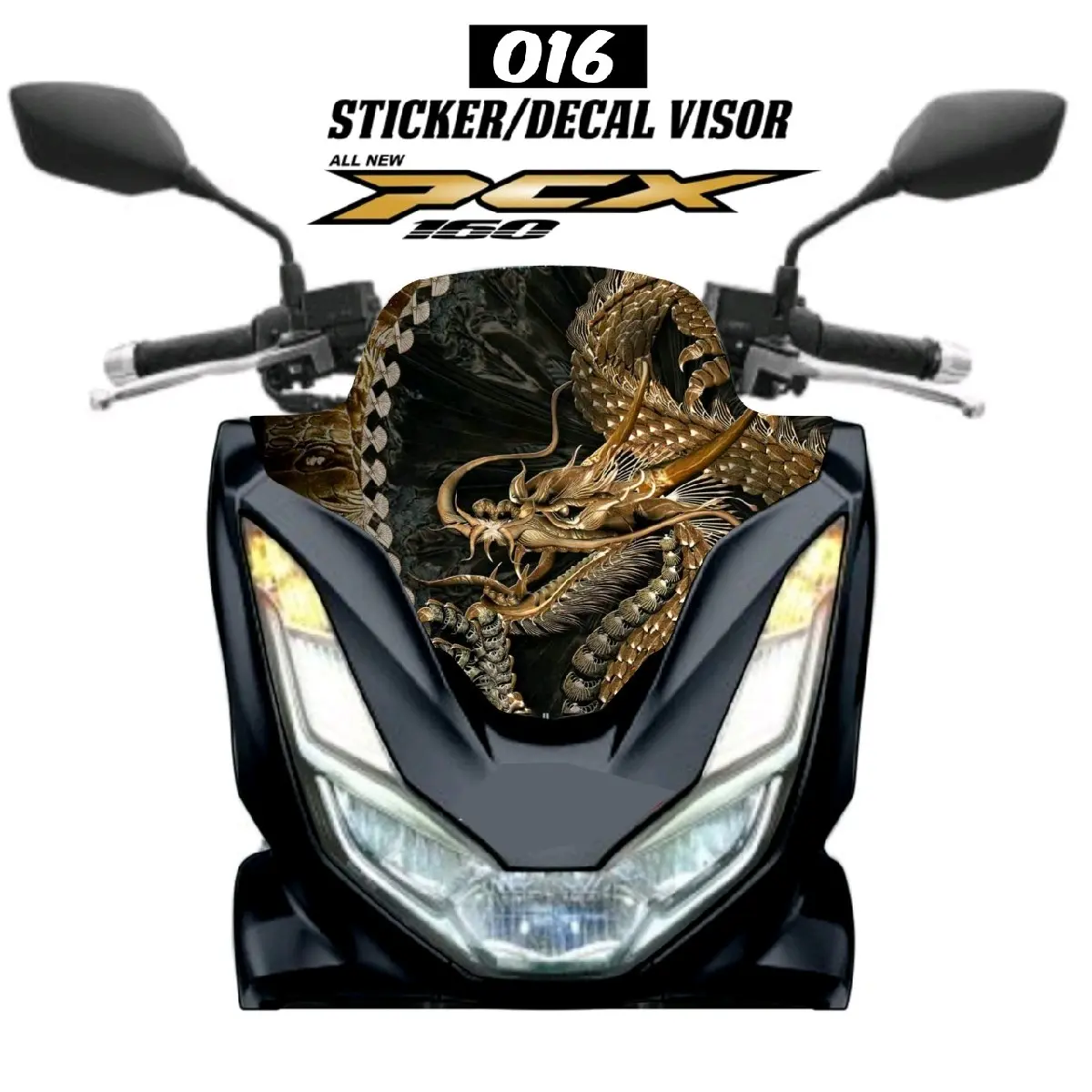 Decal Visor Pcx 160 dan 150 / sticker visor depan pcx 160 dan 150 All New Honda pcx 160 dan pcx 150