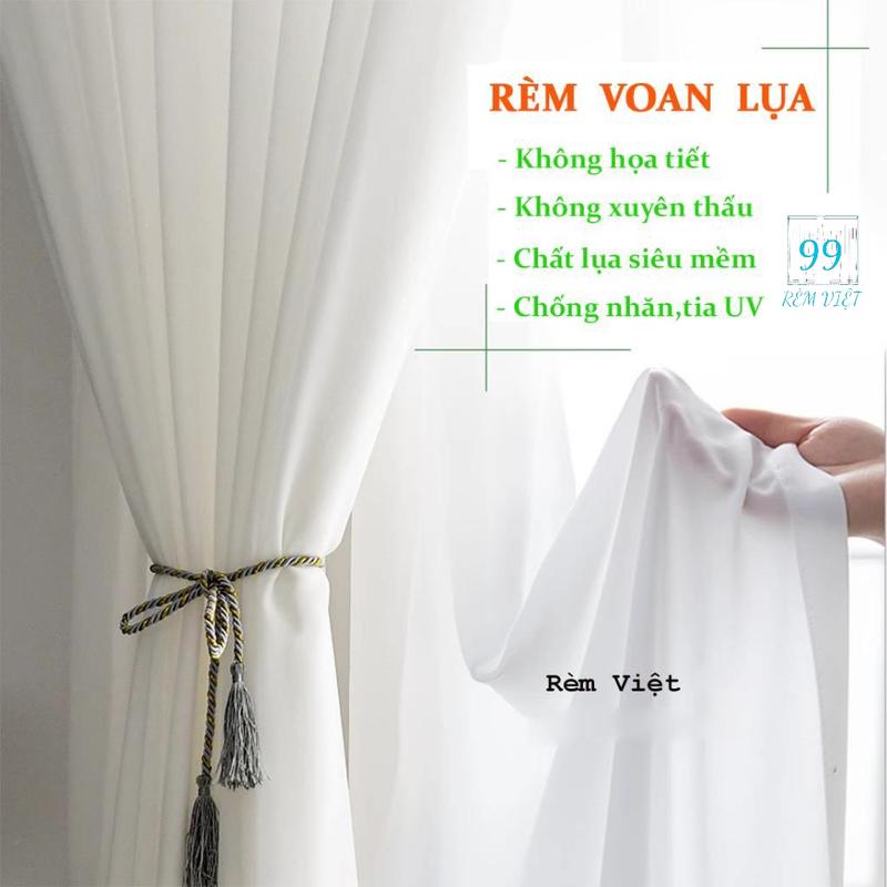  Rèm Voan Lụa Trắng - Siêu Mềm,Không Xuyên Thấu,Trang Trí Phòng Khách,Phòng Ngủ,Spa Cực Xinh 