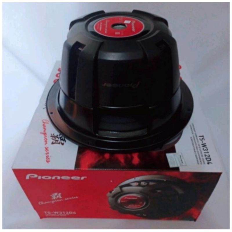 Subwoofer 12" Pioneer TS W312D4 - TS W 312 D 4 - 312D4 - 12 inch - Champion Series - Double Coil - Subwoofer Mobil 1
