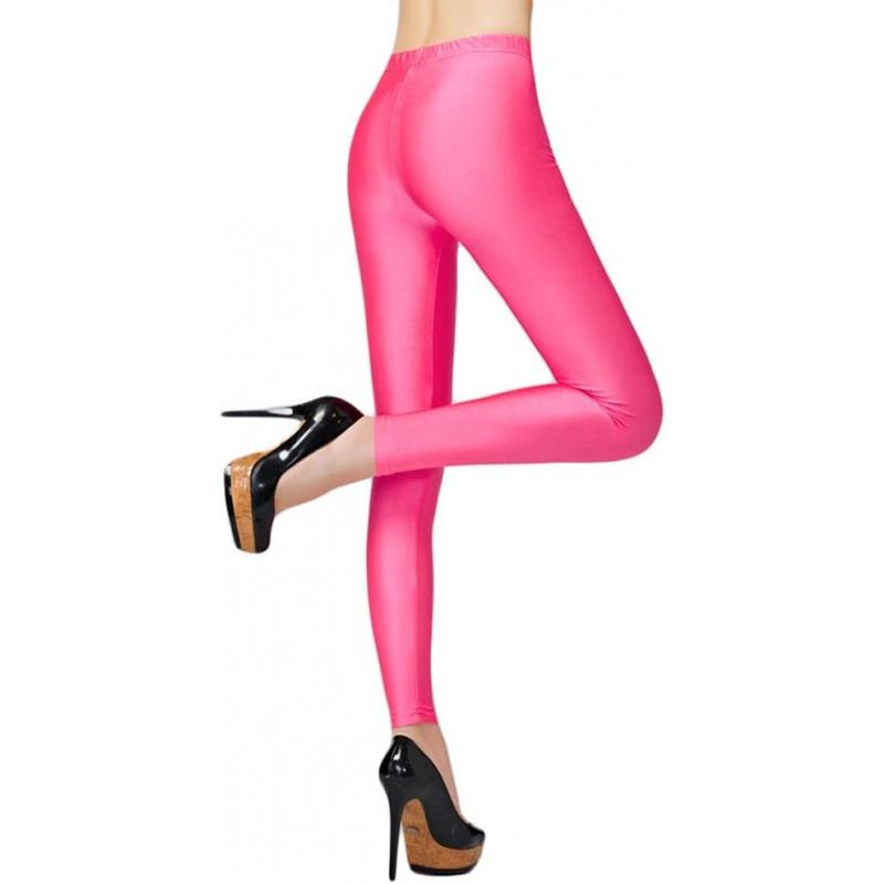 TikTok Shop Womens Fluorescent Colors Leggings Stretched Sports Tights Workout Leggings Pants