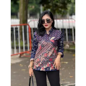 Blus Batik Wanita Motif Abstrak Modern | Blus Motif Prameswari Kekinian