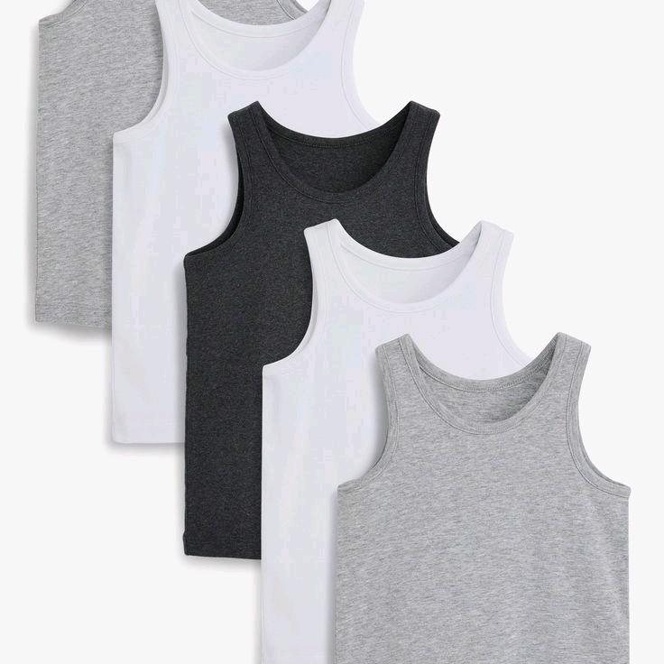 PAKET HEMAT 3 PCS Kaos singlet dalaman pria polos Slim-fitting Katun Santai Oblong Hitam Dewasa Cowok Distro Atasan Keren 7