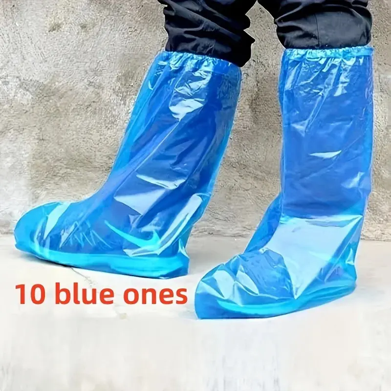 10/20/30PCs Rainy Day Disposable Shoe Cover, Transparent Plastic Outdoor Thickening and Wear-Resistant Waterproof Isolation Booties 2025 Outdoor