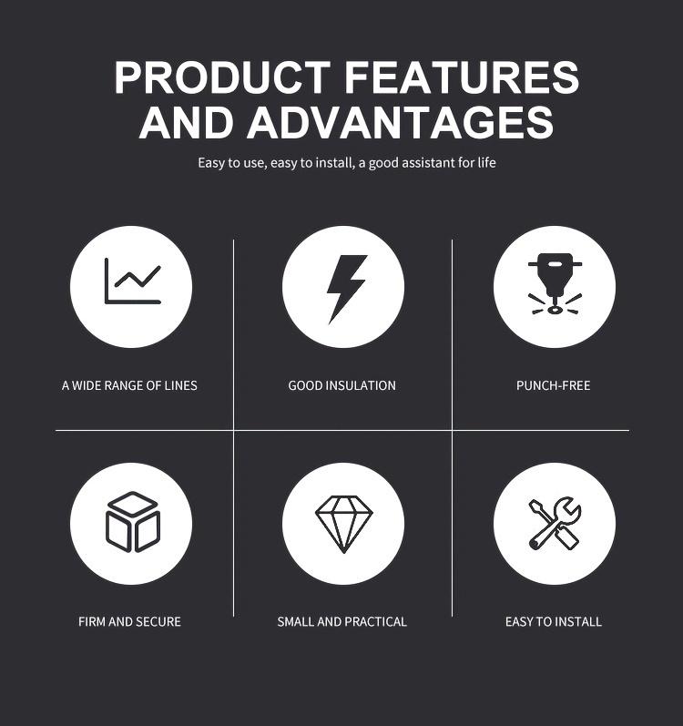 Product Introduction of Kẹp Móc Cáp, 10 / 20 Cái, Kẹp Cáp Dữ Liệu Cáp Để Bàn, Chất Kết Dính, Sử Dụng Nhiều Cảnh, Thích Hợp Cho Gia Đình, Phòng Tắm, Phòng Ngủ, Cửa, Tủ, Văn Phòng Và Xe Hơi, Lưu Trữ Và Sắp Xếp Cáp, Món Quà Hoàn Hảo Cho Sinh Viên Và Người Đam Mê Công Nghệ 3