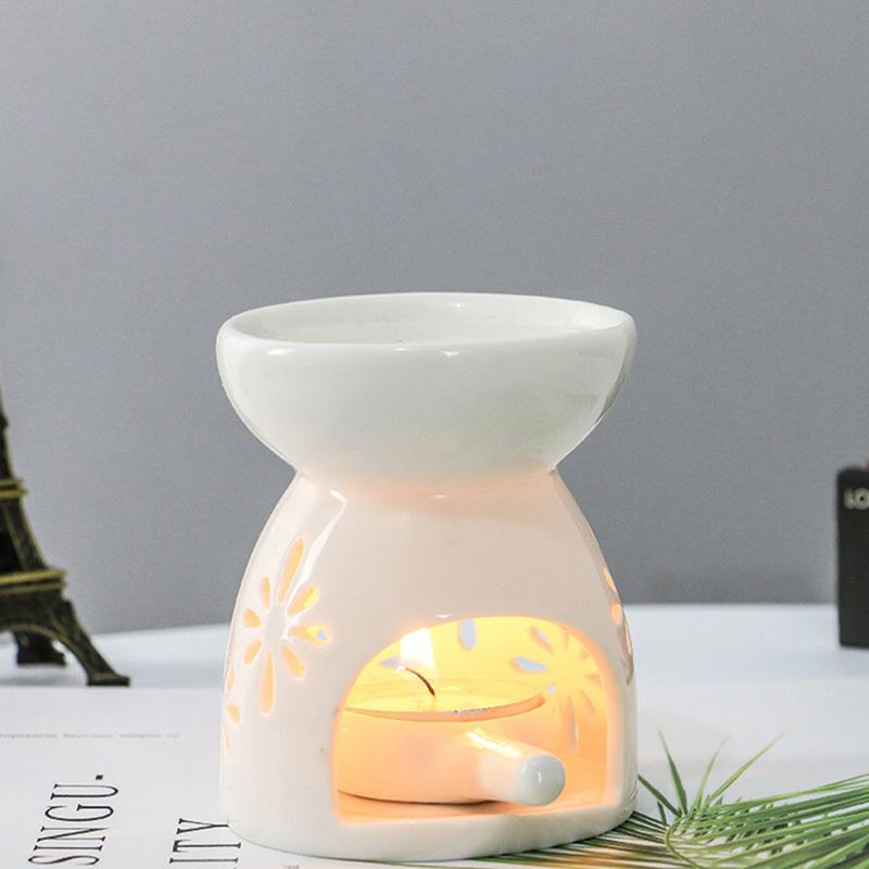 Product Introduction of [TUNI]  Ceramic Essential Oil Lamp Aroma Burner Aromatherapy Candle Fragrance Holder 14