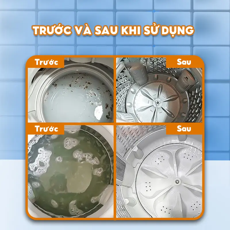 Bột tẩy lồng máy giặt Beecok, giảm bám cặn, diệt khuẩn, khử mùi, làm Sạch, vệ sinh lồng giặt taylong  giat 2