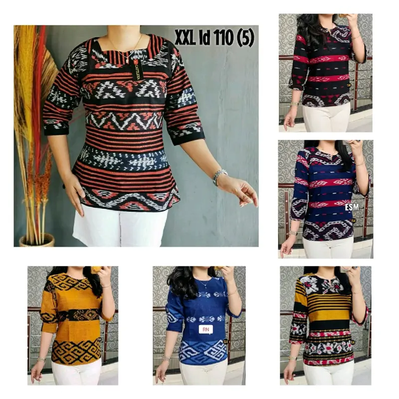 blouse tenun,baju kantor wanita tenun 0