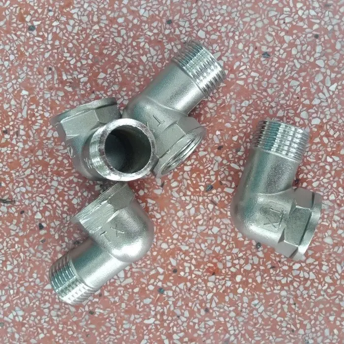 Cút ren góc vuông Inox 304 , 1 đầu ren trong 21 , 1 đầu ren ngoài 21, Co điếu Inox 2