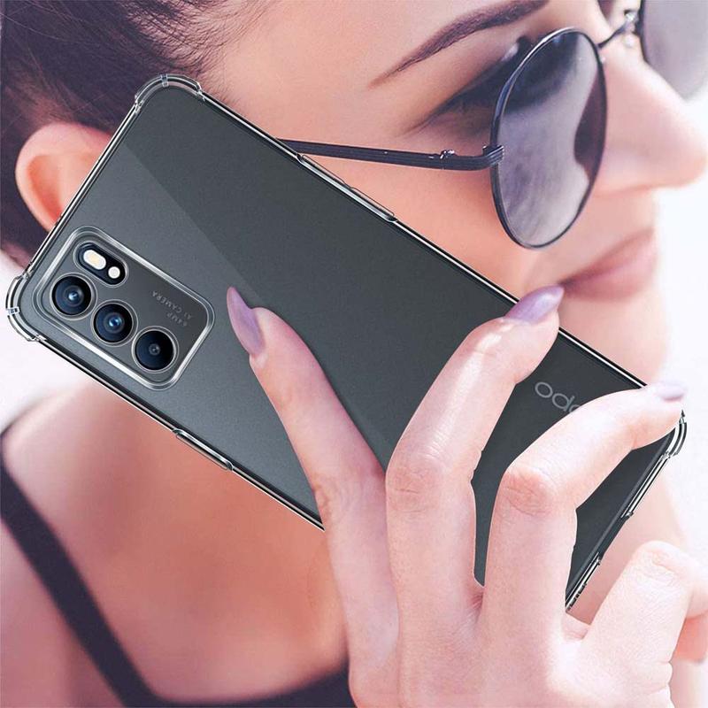 Product Introduction of Shockproof Clear Case For Oppo Reno 10 5G Reno 5 6 7 8 Lite Pro Plus Cover 8T 4G 5G Case Crystal Soft TPU Transparent Dustproof 9