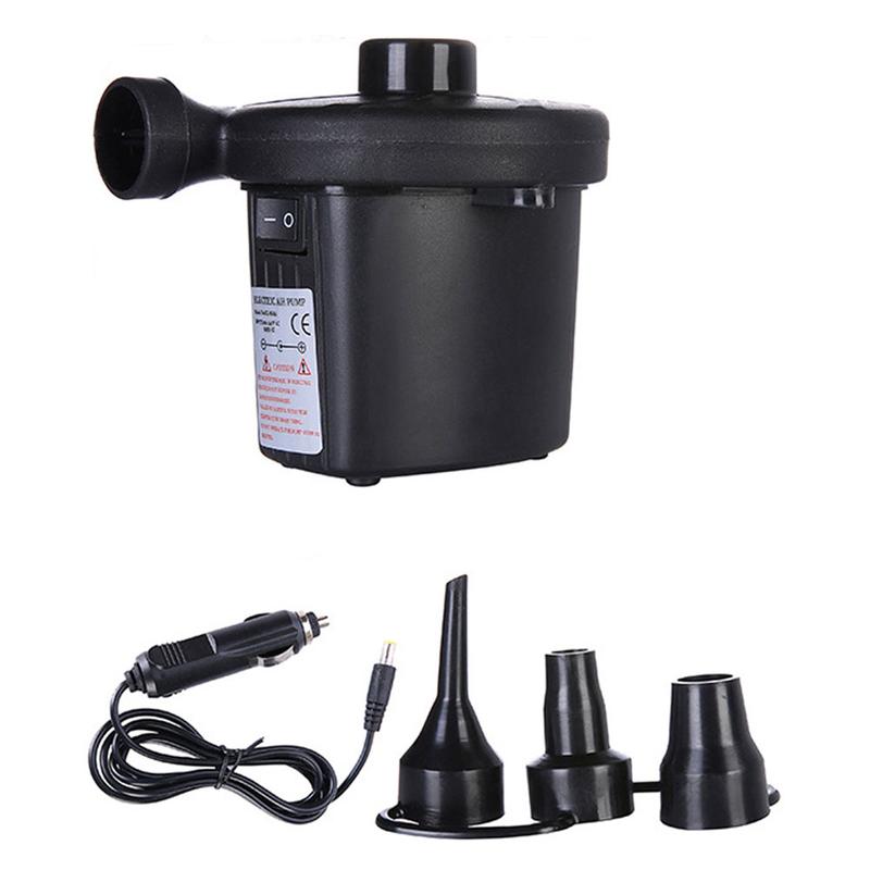 Longgrat Car Auto 12V 3 Nozzles Inflatable Air Suction Pump Electric Compressor Accessory 0