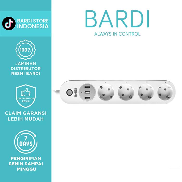 Gambar BARDI Smart Extension Power Strips (Smart Stop Kontak, WIFI) dari BARDI Official Store Kota Administrasi Jakarta Barat Tokopedia