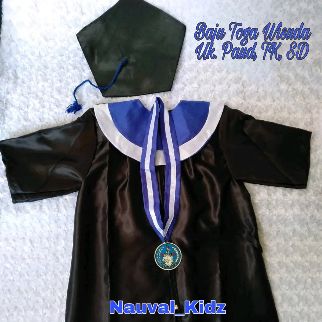 Toga Biru list Putih + Medali
