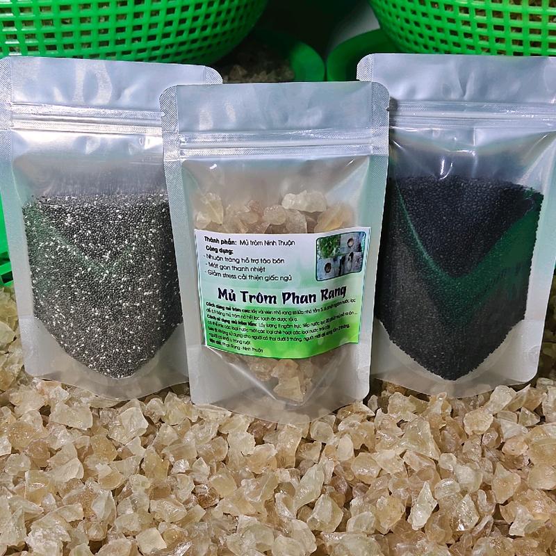 Sét 3món dùng thử 100g mủ trôm+100g hạt chia+100g hạt é