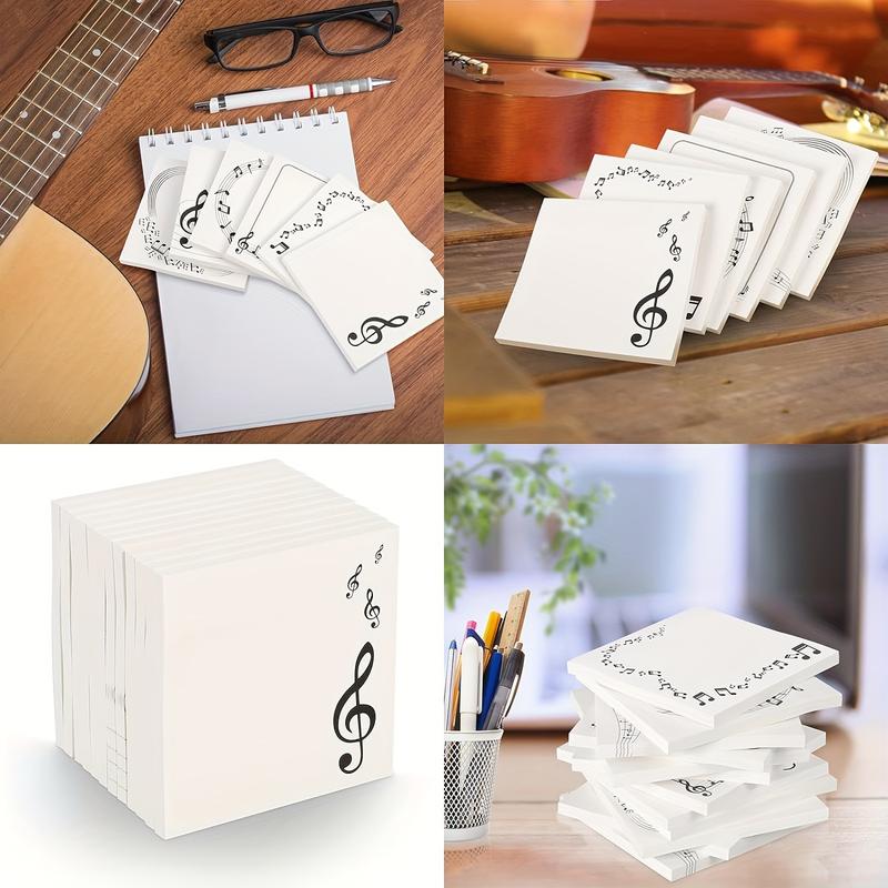 Product Introduction of 30-Page Music-Themed Notebook with Sticky Notes - Assorted Musical Designs Including Treble Clefs & Treble Clefs, Ideal for Students & Professionals, Music Gifts, Random Color 2