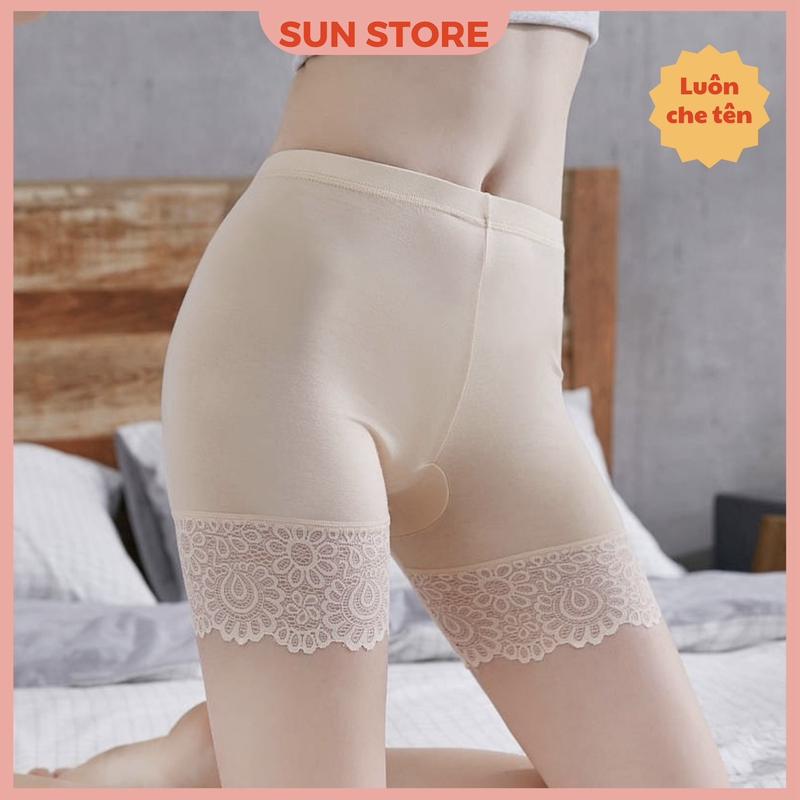BIGSIZE Quần mặc trong váy cotton phối ren nữ đến 70kg