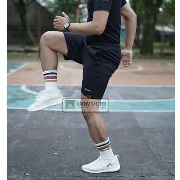 Rush N Run Celana Pendek Olahraga Badminton Lari Running Pria Wanita Slimfit Bahan Super Soft Scuba Premium sport 3
