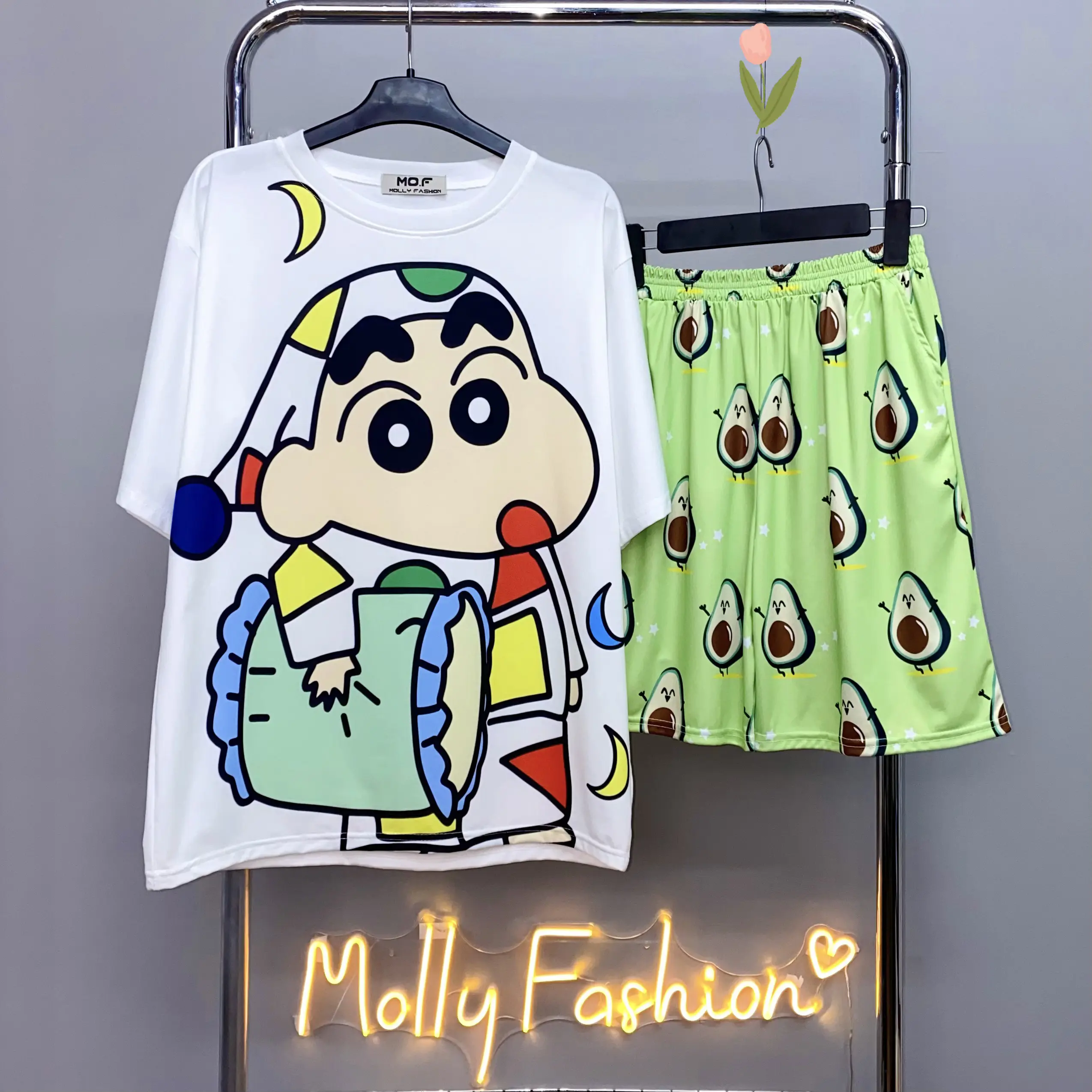 Set đồ bộ hoạt hình SH.IN ĐỒ NGỦ mặc nhà form rộng Freesize dành cho nam nữ Molly Fashion