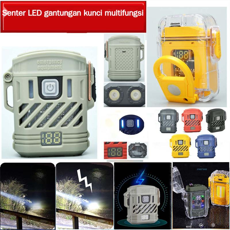 <Pengiriman Lokal>Tongkol Membawa Rantai Kunci Cahaya Darurat Lampu Portabel Rechargeable Senter LED 1