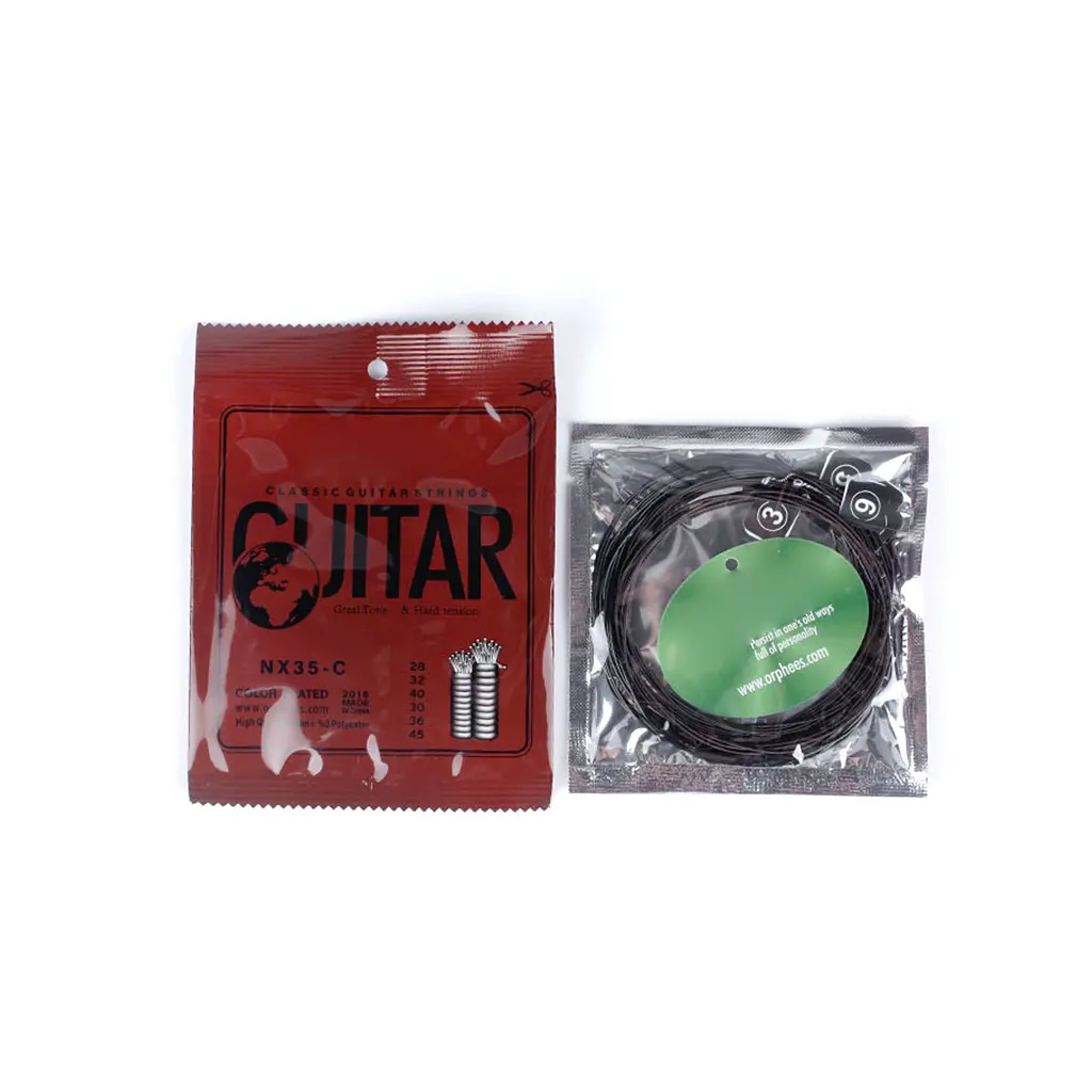 6Pcs/lot Classic Guitar String Color Plated Wire Black Color Professional Nylon Polyester Classical Guitar Strings Set