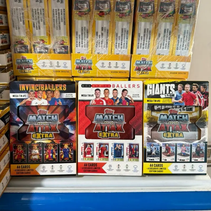 [ Chọn Ngẫu Nhiên ] [ Mega Tin ] Hộp Thẻ Lớn Match Attax Champions League EXTRA Mùa 2024/25 24/25 ( 48 thẻ ) 0