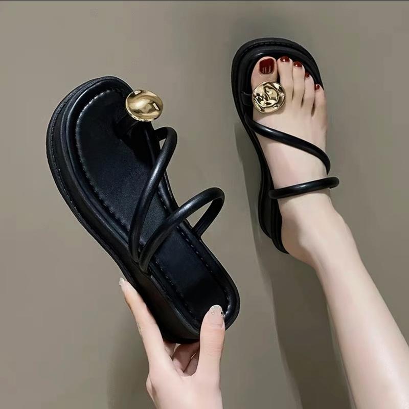DÉP NỮ DÂY MẢNH XỎ NGÓN - PHỐI HOẠ TIẾT - CAO 5P [Chọn Chuẩn Size] - M139 - Giày - Dép - Shoes