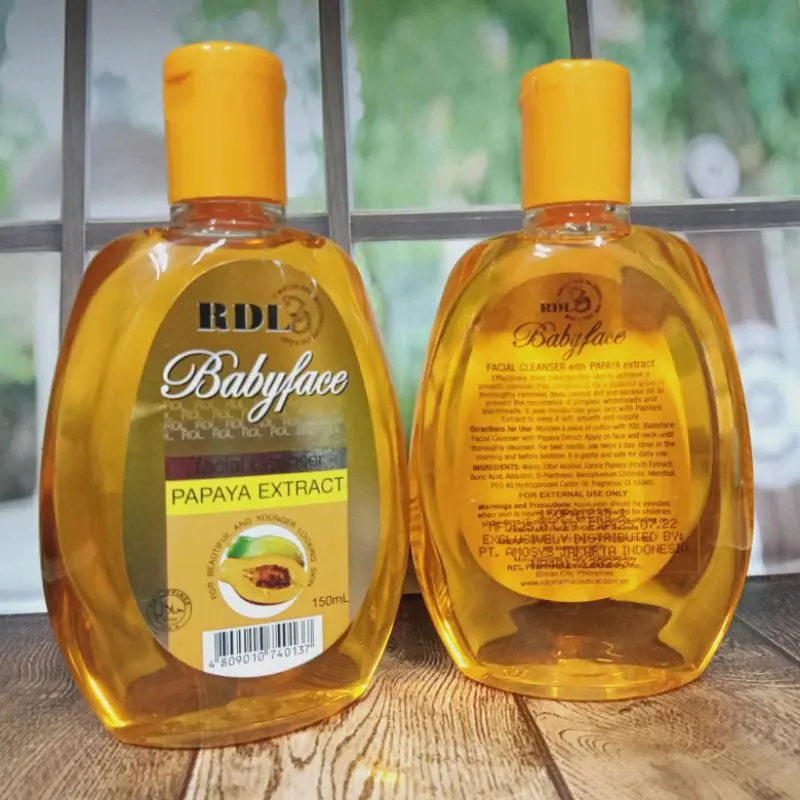 RDL BABY FACE Facial Cleanser Extra papaya Original Bpom  150 ml Membersihkan 0