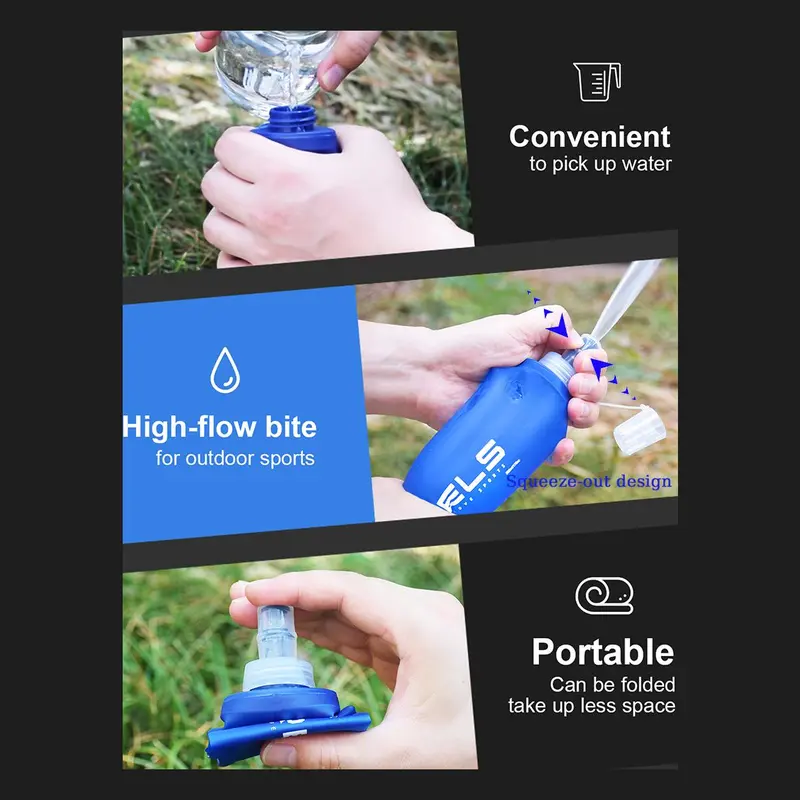 Foldable Sports Water Bottle, 1 Count Portable PP Lightweight Sports Drinking Bottle, Sports Water Bottle for Outdoor Hiking, Back To School Supplies, Camping Accessories, Water Cup, Sports & Outdoor Accessories, Valentine's Day Gift, Travel Accessories 4