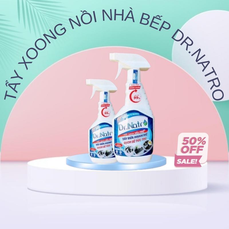 COMBO 2 chai Xịt Tẩy Rửa Đa Năng Dr Natro 500ml Tẩy Siêu Sạch Mọi vết bẩn. Làm Sạch