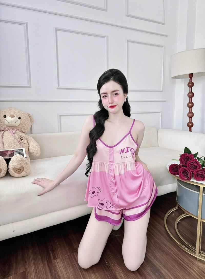 Product Introduction of Đồ Ngủ Sexy Bộ Latin 2 Dây Đô  Nút Ngọc Dưới 65Kg 48