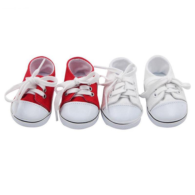 Product Introduction of Fashion Doll Canvas Shoes Sneakers Shoes For 43cm Baby Doll 18 inch Girl Dolls 9