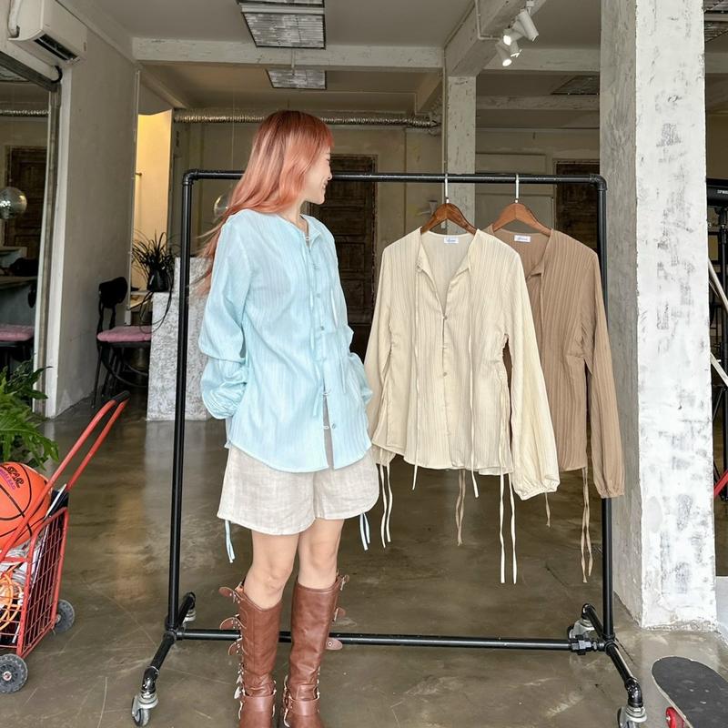 Kiyomi Blouse - Áo sơ mi thắt eo hack dáng Remmus dành cho nữ Top Shirt